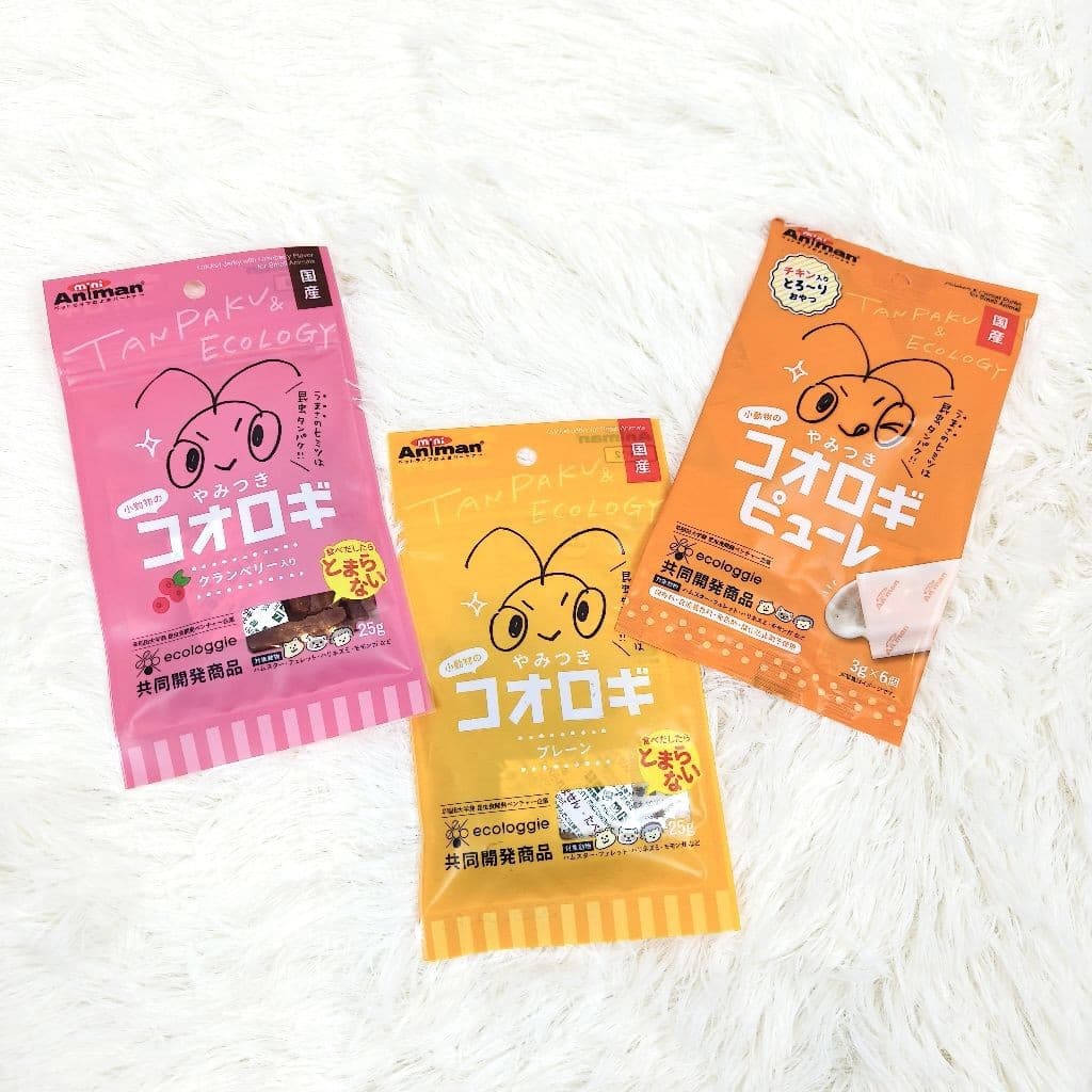 Animan จิ้งหรีดสติ๊ก ขนมรสแมลง นำเข้าจากญี่ปุ่น ขนมชูก้า กระรอก เม่นแคระ บุชเบบี้ รูปที่ 3