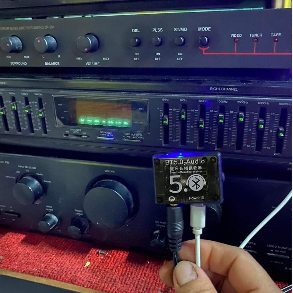 Tongjan Boonma ตัวรับสัญญาณ บลูทูธรถยนต์ บลูทูธไร้สาย ตัวรับบลูทูธ bluetooth 5.0 รับไกล บลูทูธ สายชาร์จ สายRCA/AUX รูปที่ 8