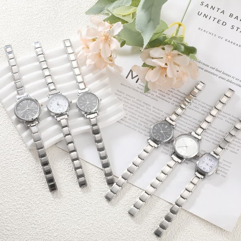 1PC Header เงิน DIY โมดูลดิจิตอล Splicing นาฬิกา Vintage Wild Modular นาฬิกาอิตาเลี่ยน Charm สร้อยข้อมือสแตนเลสสร้อยข้อมือแฟชั่นอุปกรณ์เสริม รูปที่ 3