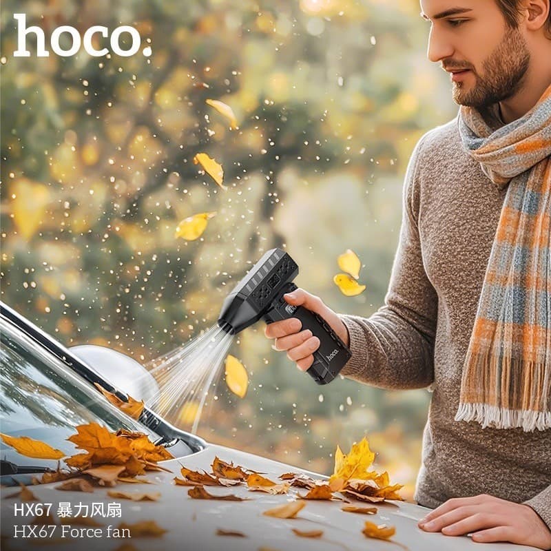 HOCO HX67 พัดลมพกพา พลังเทอร์โบ 80000RPM ปรับได้ 100 ระดับ มีไฟฉุกเฉินในตัว Ultra High-speed hc6 รูปที่ 8