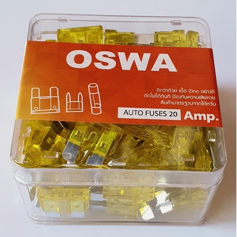 ฟิวส์เสียบ OSWA แท้ สินค้าคุณภาพดี ได้มาตฐาน ตัดไฟได้ดีกว่า ป้องกันความเสียหายได้ทัน ขนาดปกติATY ใช้ได้ทั้งไฟ12v และ 24v รูปที่ 3