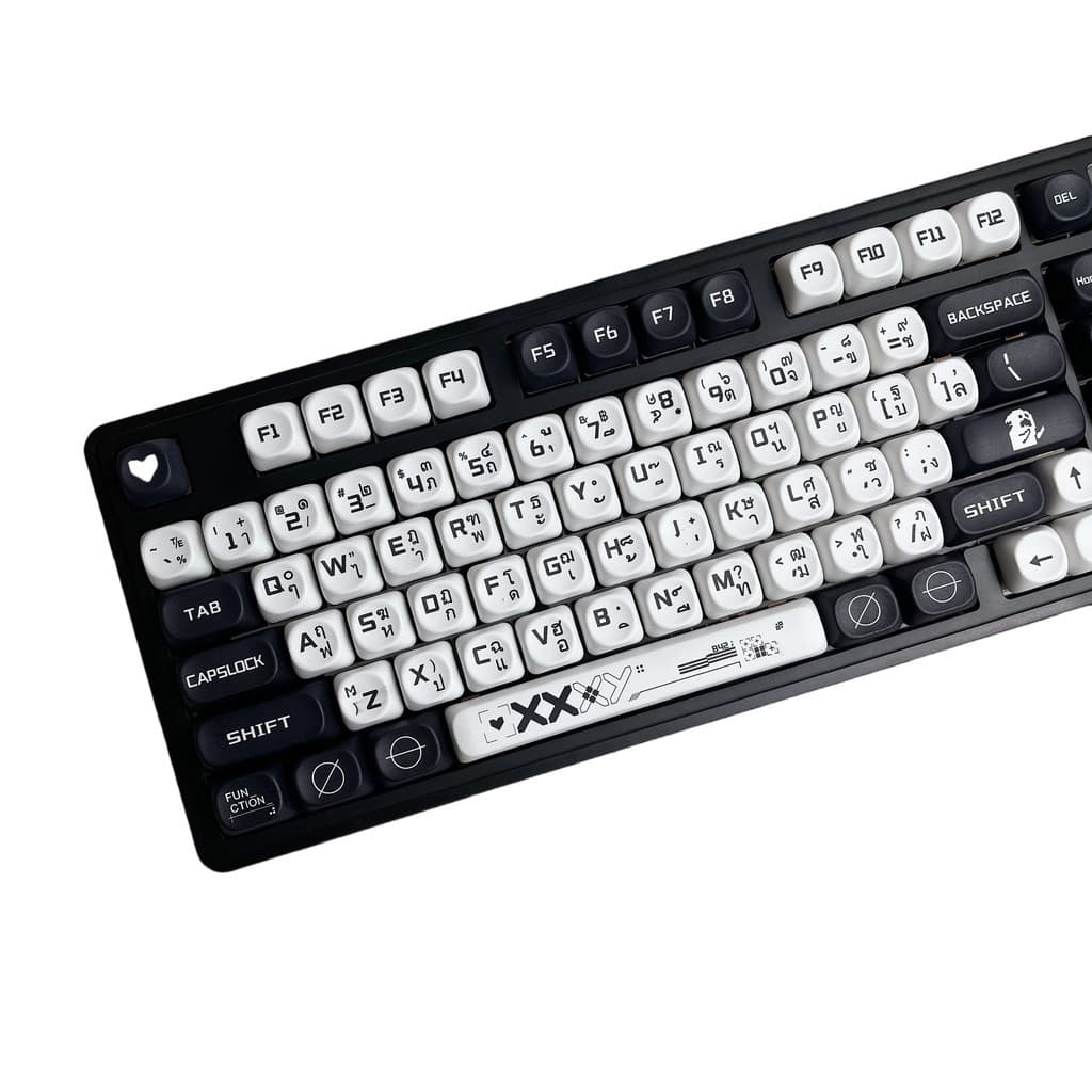 น่ารัก Kawayii Thai Keycap MOA โปรไฟล์ PBT DYE-SUB คีย์บอร์ดคีย์สําหรับ MX การปรับแต่ง DIY 66/68/75/84/96/108 รูปที่ 4