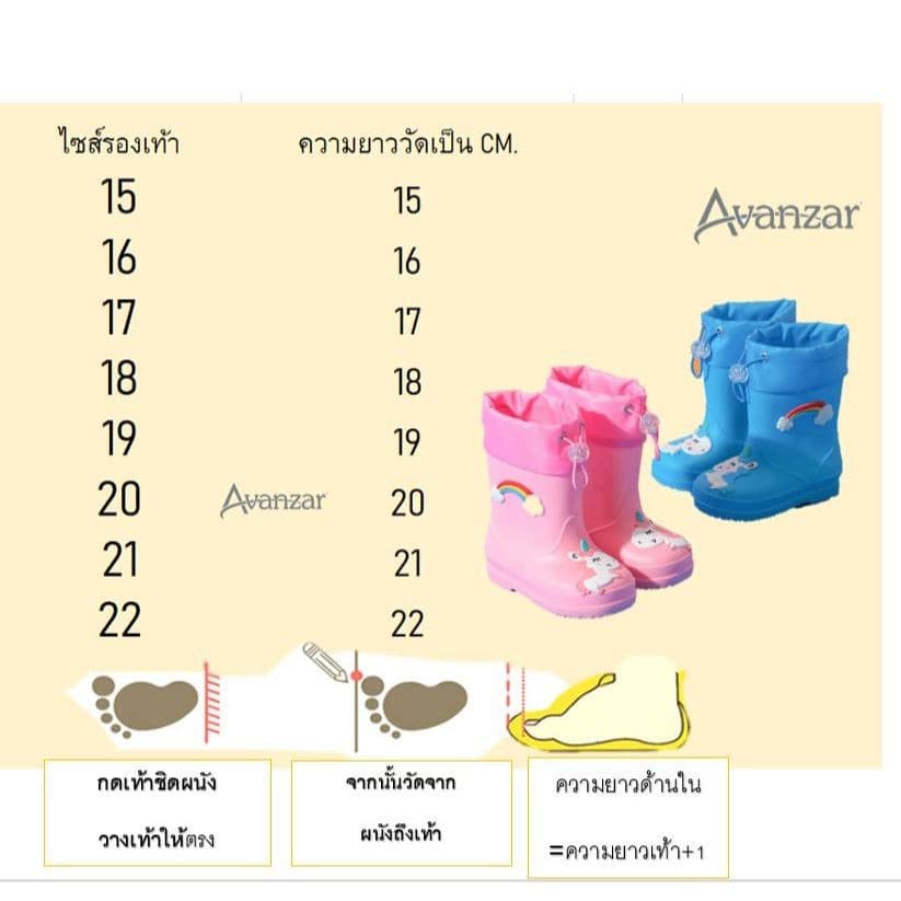 รุ่นใหม่ รองเท้าบูทเด็ก บูทกันน้ำ ลายการ์ตูน รหัส 1618 รูปที่ 2