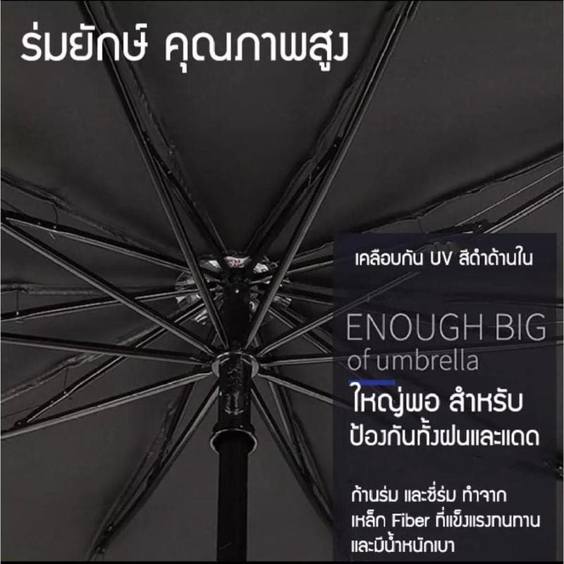 ร่มพับ ขนาดใหญ่พิเศษ หนาขึ้นและเสริมแรง เหมาะสำหรับสามคน ป้องกันแสงแดดและร่มเงาในทุกสภาพอากาศ รูปที่ 2