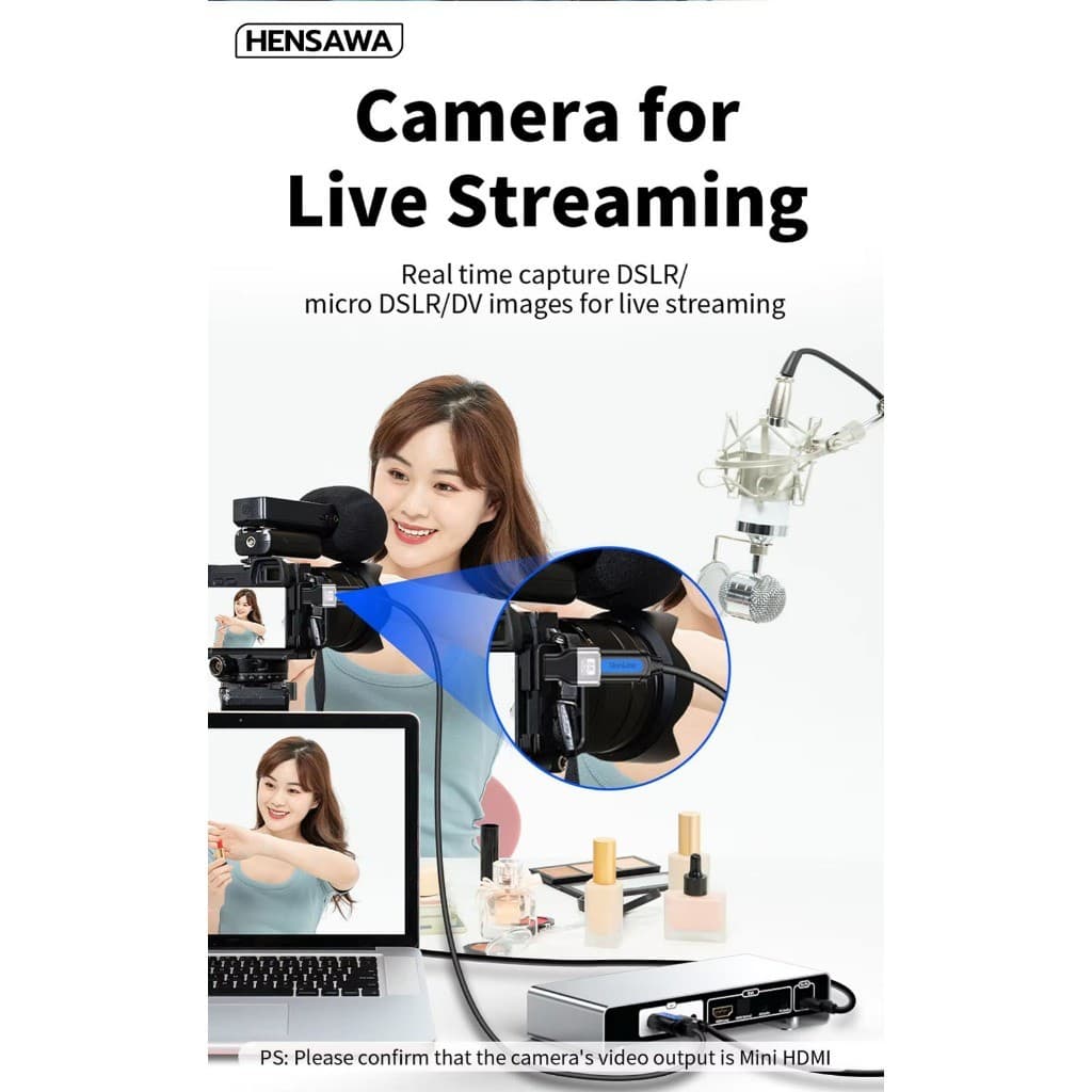 HENSAWA รุ่น VC119 อะแดปเตอร์ Mini Hdmi Male To Hdmi Female 3D 8K 60HZ Gold Plated Hdmi เชื่อมต่อสําหรับ Hdtv แล็ปท็อป รูปที่ 4
