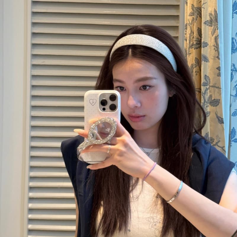Vintage กว้าง Bling เงินผู้หญิง Headwear Hairbands เครื่องประดับผม รูปที่ 4