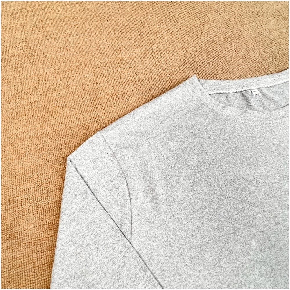 เสื้อยืด คอกลม แขนยาว 6XL อกหน้าผ้า 50 นิ้ว ผ้าคอตตอนผสม เนื้อผ้านิ่ม ดีไซน์ทรงสวย สไตล์แฟชั่น tb840# รูปที่ 3