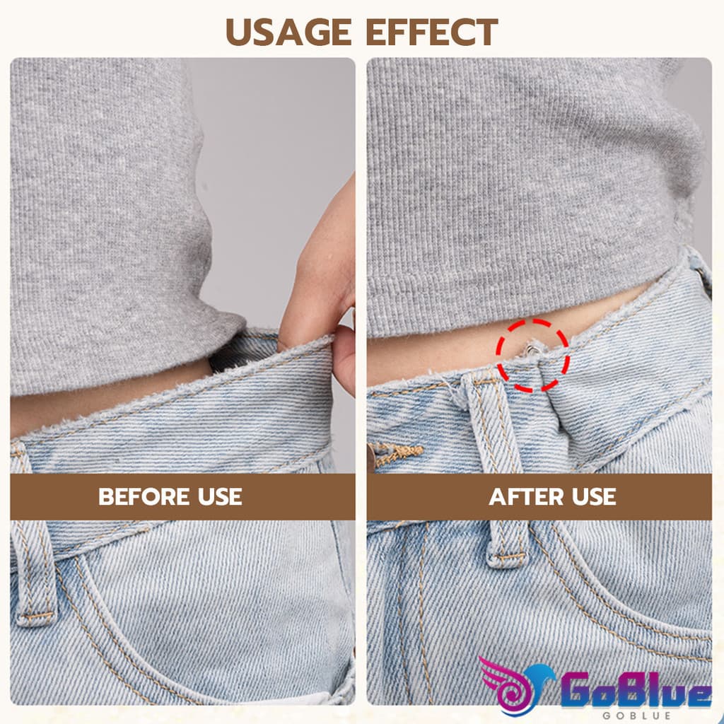 GoBlue 8ชิ้น/set คลิปกิ๊ฟยึดเอว แบบโลหะเพื่อลดขนาดเอว DIY ปรับรอบเอว / ขากางเกง waist invisible clip รูปที่ 4