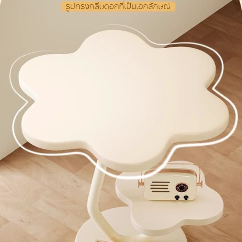 Allieuka โต๊ะข้างโซฟา 2ชั้น โต๊ะกาแฟ ชั้นวางของข้างโซฟา แข็งแรงรับน้ำหนักสูง มีให้ใช้งานสำหรับ ห้องนั่งเล่น ห้องนอน รูปที่ 5