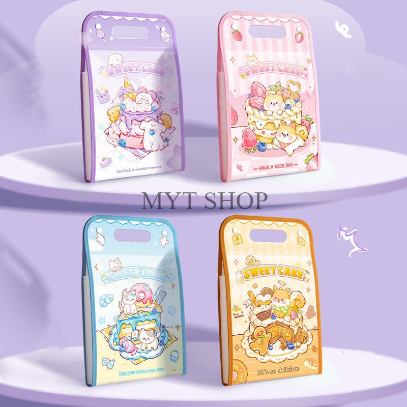สินค้าลดราคา แฟ้มกระเป๋า 13 ช่อง ขนาดกระดาษA4 ฟรีสติกเกอร์อินเด็กซ์ สําหรับใส่จัดเก็บเอกสาร อุปกรณ์การเรียน รูปที่ 5