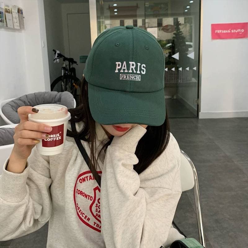 Qingsun หมวกแก๊ปเบสบอล ปัก PARIS น่ารักๆ ใส่ได้ทั้งชายหญิง มี 5 สี "MK-3" รูปที่ 7