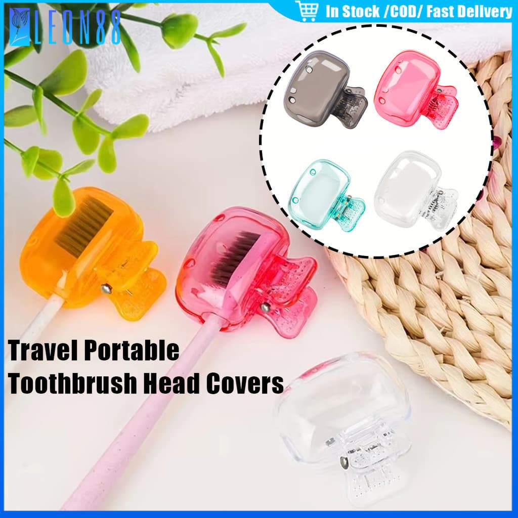 ของมาใหม่！ที่ครอบหัวแปรงสีฟัน 3ชิ้น พลาสติก สําหรับเดินทาง ตั้งแคมป์ โรงแรม รูปที่ 1