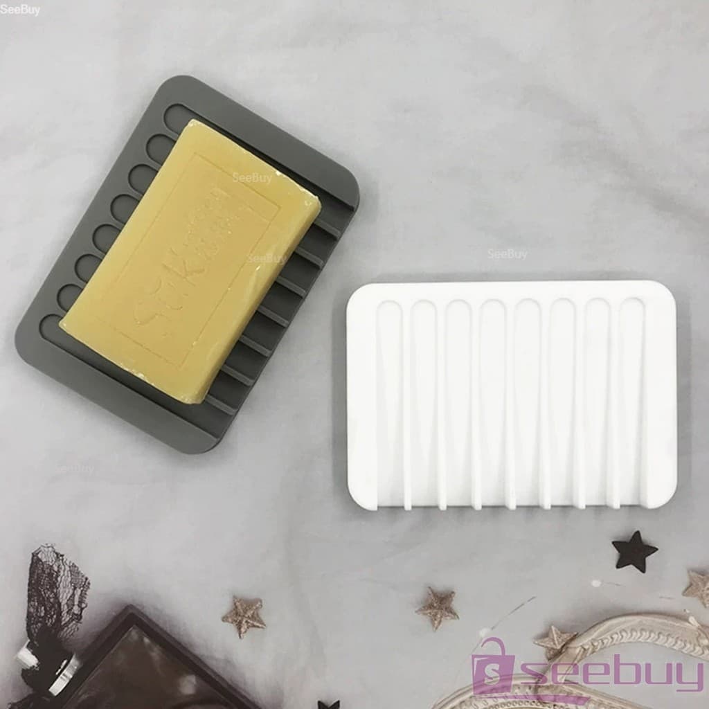 SUY ที่วางสบู่ซิลิโคน สําหรับอ่างล้างมือ ล้างหน้า ห้องน้ํา ห้องครัว 1 ชิ้น Silicone soap hloder รูปที่ 7
