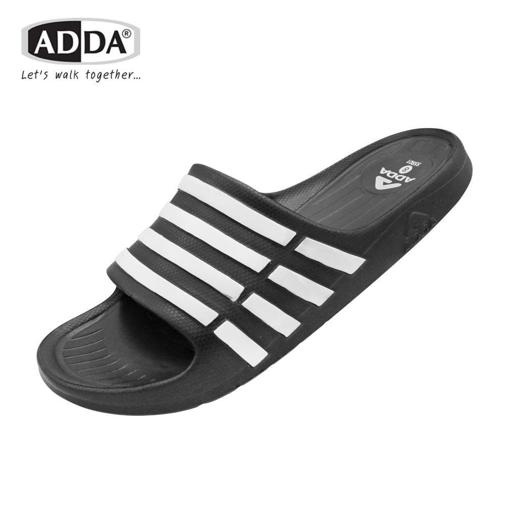 ADDA 55R01 แท้! รองเท้าแตะชาย แบบสวม แถบ 5 ขีด พื้นเย็บสำเร็จ ทนทาน กาวไม่หลุด ! รูปที่ 4