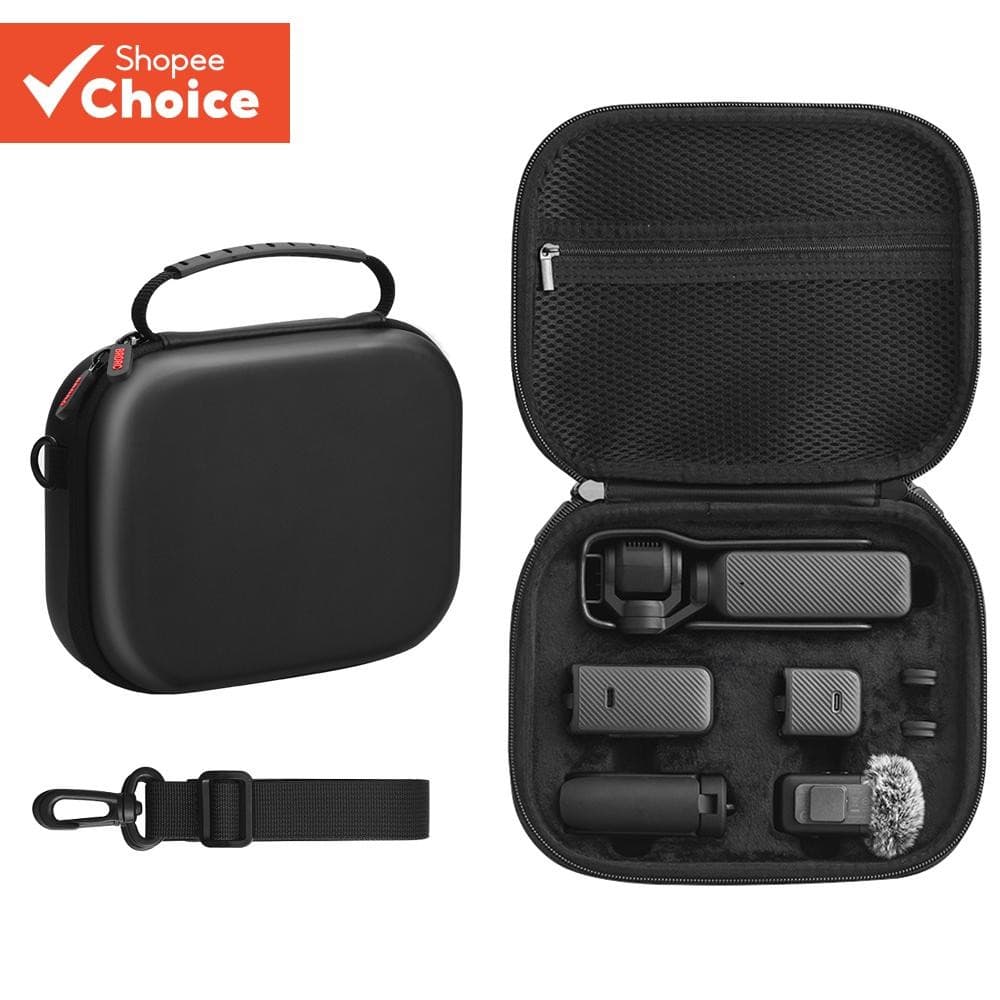 Brd RC กระเป๋าถือสําหรับ DJI Osmo Pocket 3 สีดํา PU ป้องกันอุปกรณ์เสริม