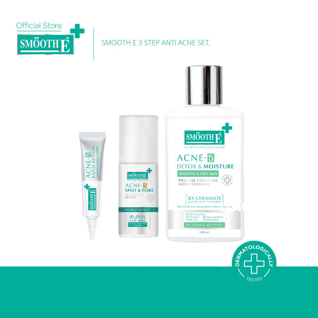 Smooth E 3 Steps Anti Acne Set ดูแลปัญหาสิว ครบจบ ใน 3 ขั้นตอน รูปที่ 1