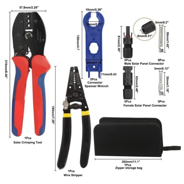 ชุดเครื่องมือ คีมเข้าหัว MC4 ไฟฟ้าโซลาร์เซลล์ MC4 Crimping Connector Terminal Crimping LY-2546 รูปที่ 6