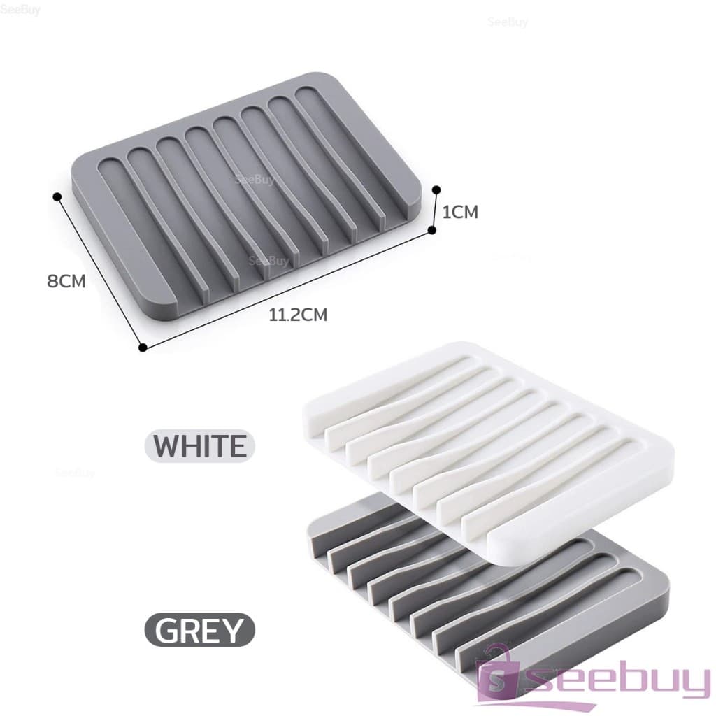 SUY ที่วางสบู่ซิลิโคน สําหรับอ่างล้างมือ ล้างหน้า ห้องน้ํา ห้องครัว 1 ชิ้น Silicone soap hloder รูปที่ 8
