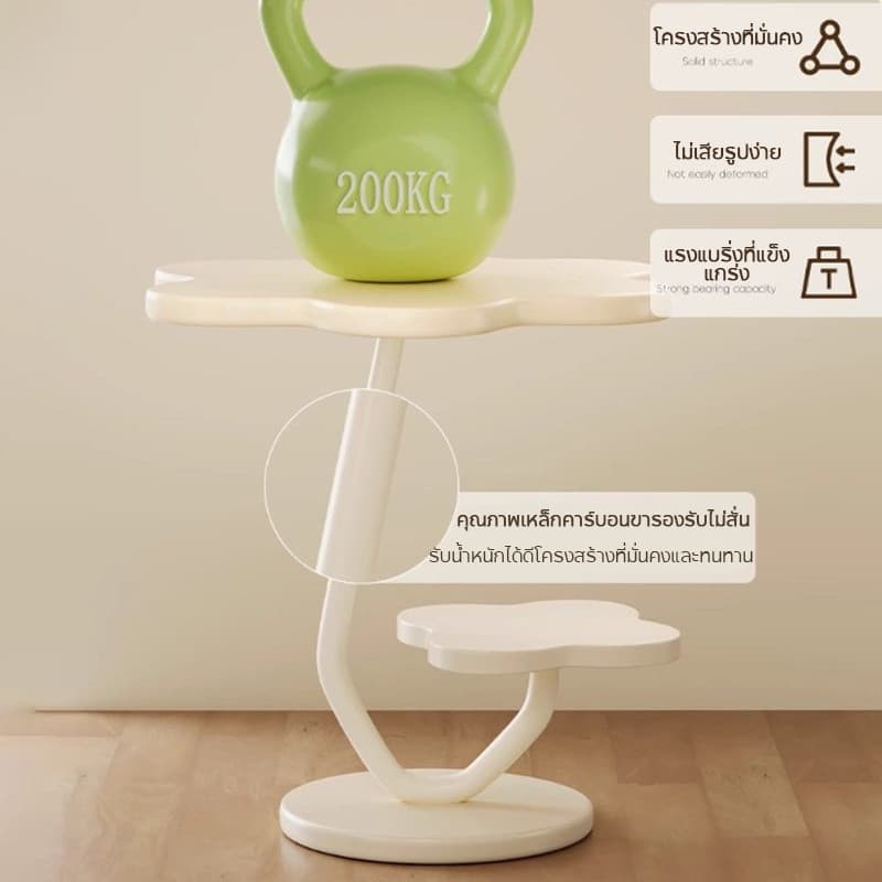 Allieuka โต๊ะข้างโซฟา 2ชั้น โต๊ะกาแฟ ชั้นวางของข้างโซฟา แข็งแรงรับน้ำหนักสูง มีให้ใช้งานสำหรับ ห้องนั่งเล่น ห้องนอน รูปที่ 7