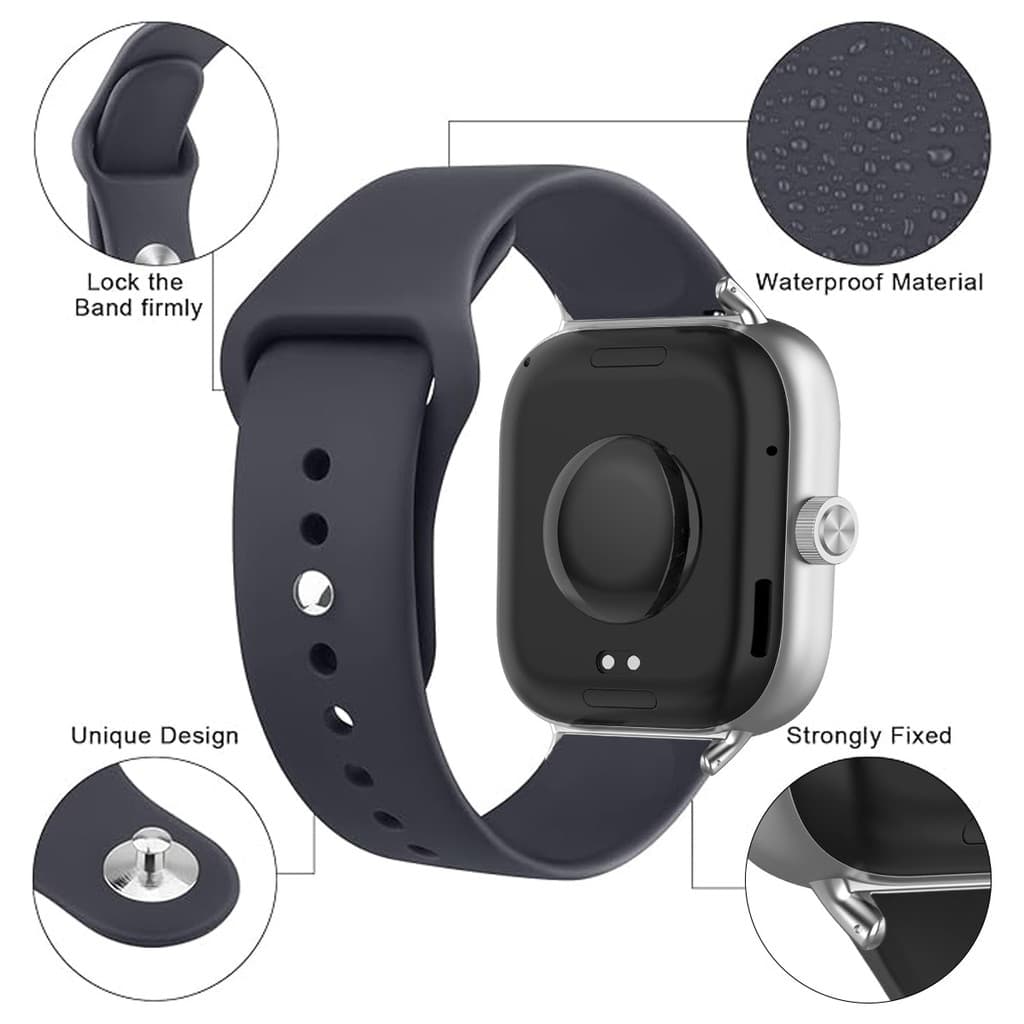 สายซิลิโคนสําหรับ Redmi Watch 6/5/4 สายกีฬาเปลี่ยนสร้อยข้อมือ correa สําหรับ Xiaomi Mi Band 9pro 8pro อุปกรณ์เสริม รูปที่ 3
