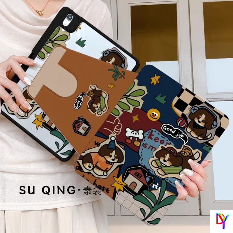 เคส iPad หมุนได้ 360 องศาสําหรับ iPad11 2025 Pro11 air6/5/4 10.9 10.5 10th 2022 gen7gen8gen9 10.2 นิ้ว Mini6/7 น่ารัก Kapibala ฝาครอบป้องกันพร้อมช่องเสียบปากกา รูปที่ 2