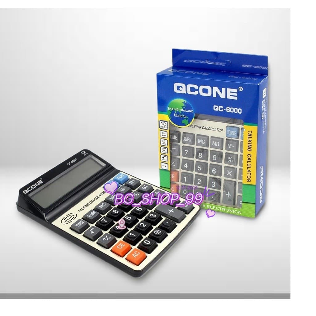 เครื่องคิดเลขพูดไทย12หลัก รุ่น QC-6000 รูปที่ 2