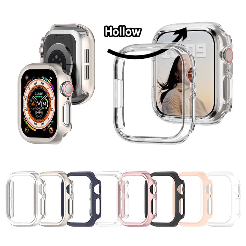 เคสป้องกัน PC สําหรับ Apple Watch Series 10/9/8/7/SE/6/5/4/Ultra 2 ขนาด 40/41/42/44/45/46/49 มม. รูปที่ 1