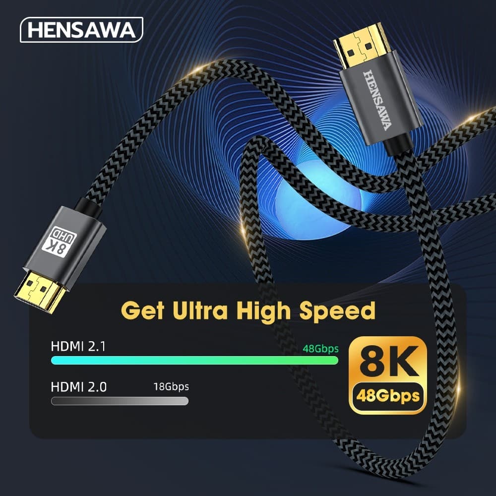 HENSAWA รุ่น VC528-531 สาย HDMI To HDMI 2.1 8K 60HZ 48Gbps ความเร็วสูง สําหรับ PC TV รูปที่ 5
