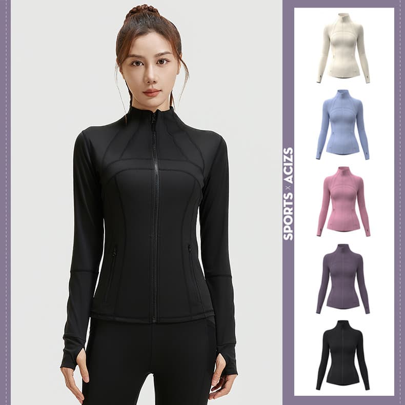 mvp sport เสื้อแจ็กเก็ตกีฬา เสื้อแจ็คเก็ตแขนยาวรัดรูป เสื้อแจ็คเก็ตแบบมีซิป ป้องกันรังสีอัลตราไวโอเลต [กรุงเทพ. รูปที่ 1