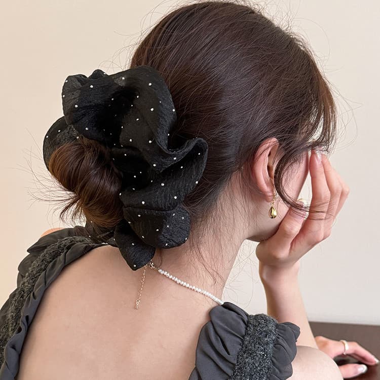 ผู้หญิง Bling สูงผูกผมหางม้าคลิปผมกล้วย Hairpin เกาหลี Headwear รูปที่ 9
