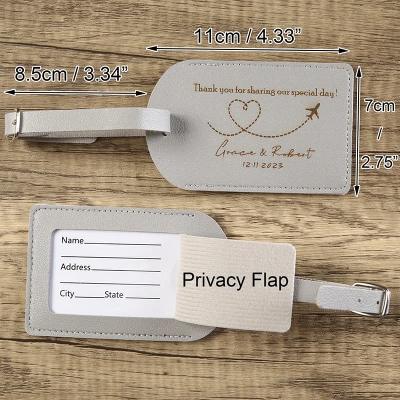 ส่วนบุคคลฟรี Bag Tag ป้ายชื่อห้อยกระเป๋า+สายคล้อง พวงกุญแจป้ายชื่อ ป้ายกระเป๋าเดินทาง แท็กกระเป๋านักเรียน Luggage Tags รูปที่ 3