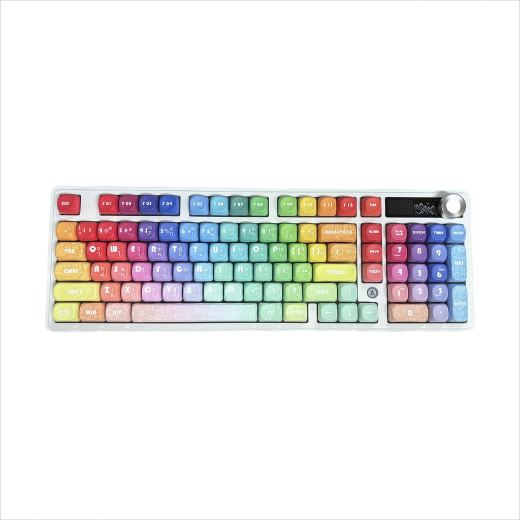 น่ารัก Kawayii Thai Keycap MOA โปรไฟล์ PBT DYE-SUB คีย์บอร์ดคีย์สําหรับ MX การปรับแต่ง DIY 66/68/75/84/96/108 รูปที่ 5