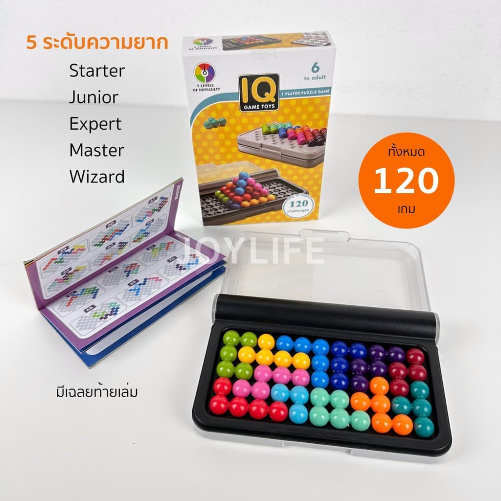 เกมฝึกสมอง 120ข้อ 5ระดับความยาก เกมกระดาน เล่นคนเดียวได้ สำหรับเด็ก ผู้ใหญ่ puzzle รูปที่ 2