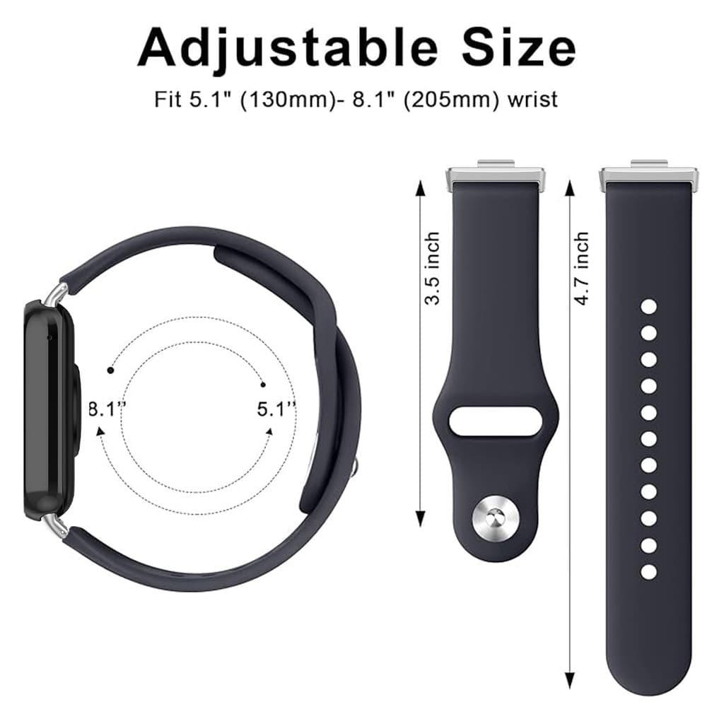 สายซิลิโคนสําหรับ Redmi Watch 6/5/4 สายกีฬาเปลี่ยนสร้อยข้อมือ correa สําหรับ Xiaomi Mi Band 9pro 8pro อุปกรณ์เสริม รูปที่ 5