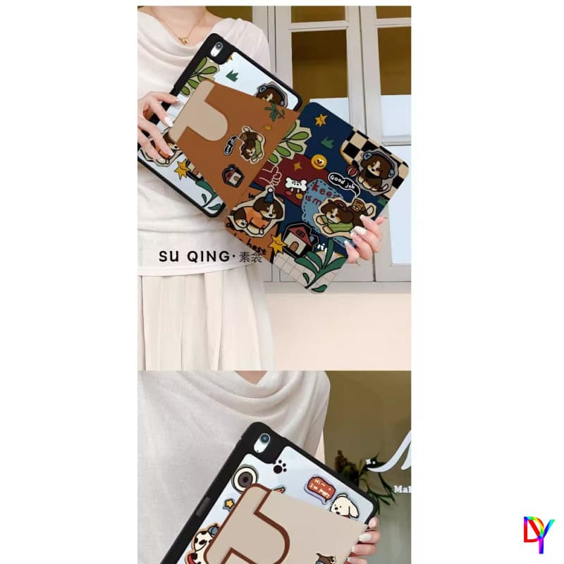 เคส iPad หมุนได้ 360 องศาสําหรับ iPad11 2025 Pro11 air6/5/4 10.9 10.5 10th 2022 gen7gen8gen9 10.2 นิ้ว Mini6/7 น่ารัก Kapibala ฝาครอบป้องกันพร้อมช่องเสียบปากกา รูปที่ 6