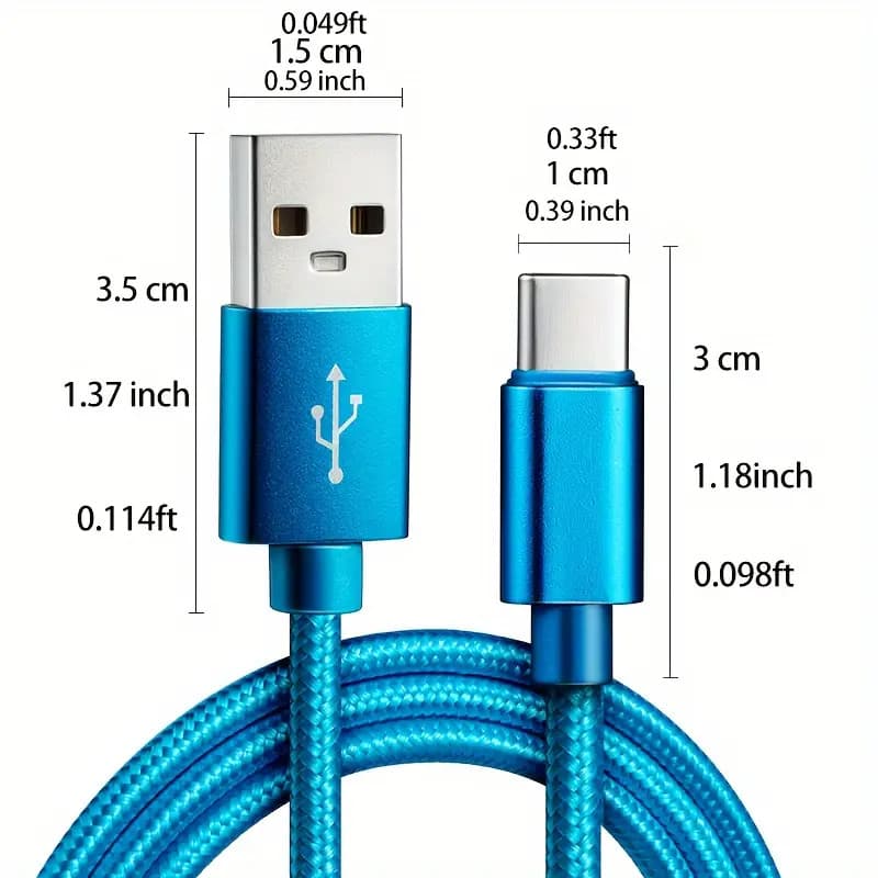 สายเคเบิล USB Type C ยาว 2 ม. สําหรับ Samsung, Redmi, และ OnePlus - การถ่ายโอนข้อมูลความเร็วสูงและการออกแบบที่ทนทาน xelect รูปที่ 9