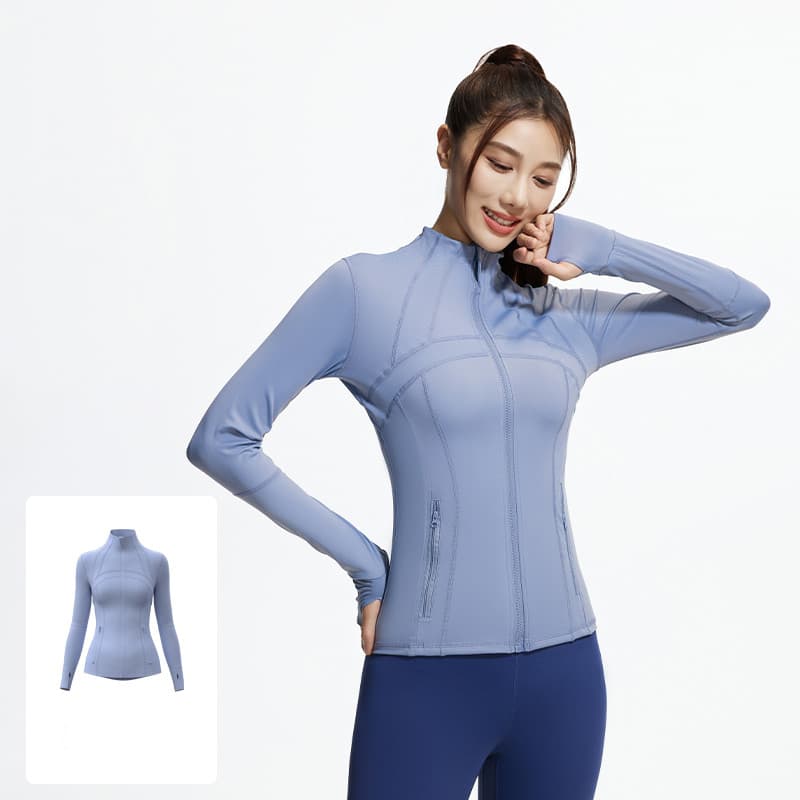 mvp sport เสื้อแจ็กเก็ตกีฬา เสื้อแจ็คเก็ตแขนยาวรัดรูป เสื้อแจ็คเก็ตแบบมีซิป ป้องกันรังสีอัลตราไวโอเลต [กรุงเทพ. รูปที่ 5