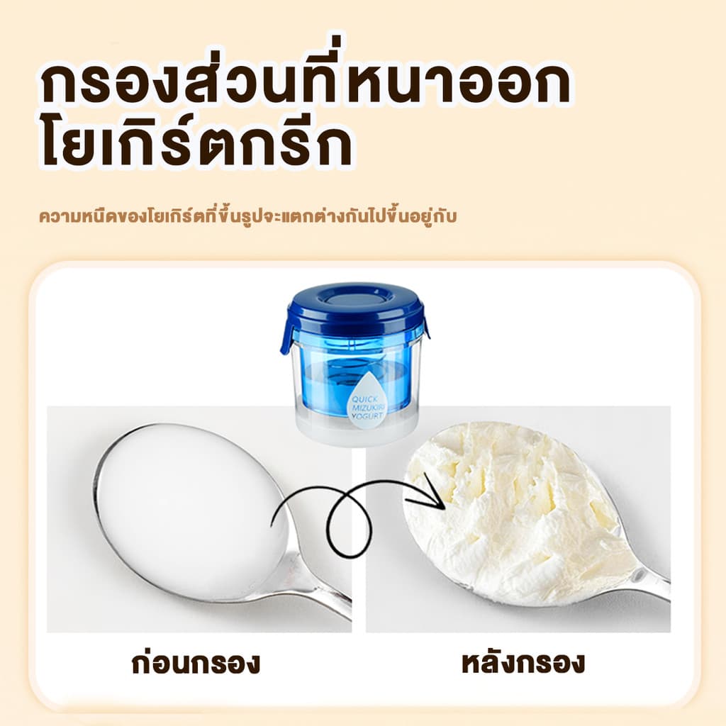 กรองโยเกิร์ต ตะแกรงกรองโยเกิร์ตกรีก พร้อมฝาปิด ตาข่ายกรองละเอียด กรองเวย์ได้หมด สามารถนำกลับมาใช้ใหม่ได้ รูปที่ 3