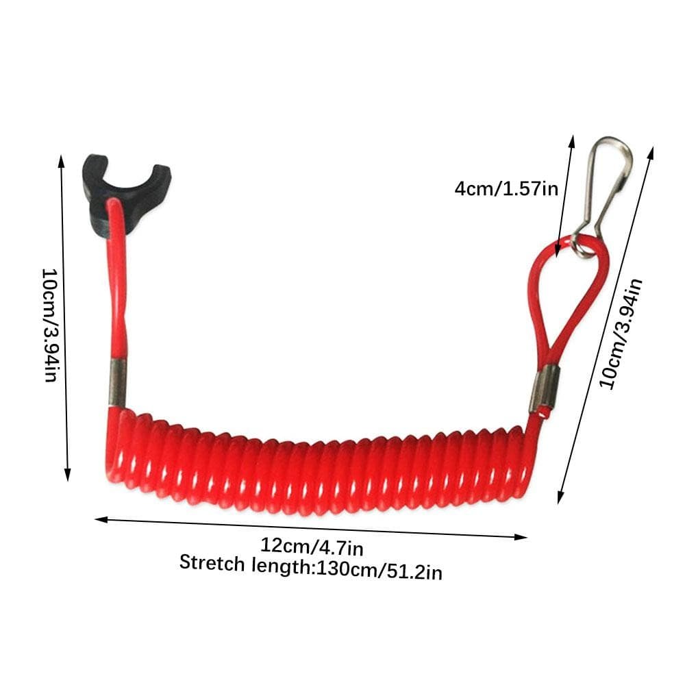 HW Universal Marine เรือนอกเครื่องยนต์มอเตอร์ Lanyard หยุดสวิทช์สำหรับ YAMAHA Jet Ski Key เชือกลอยข้อมือ B4P2 รูปที่ 8