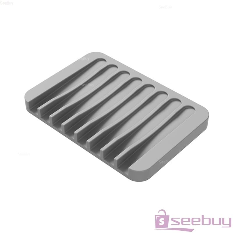SUY ที่วางสบู่ซิลิโคน สําหรับอ่างล้างมือ ล้างหน้า ห้องน้ํา ห้องครัว 1 ชิ้น Silicone soap hloder รูปที่ 9