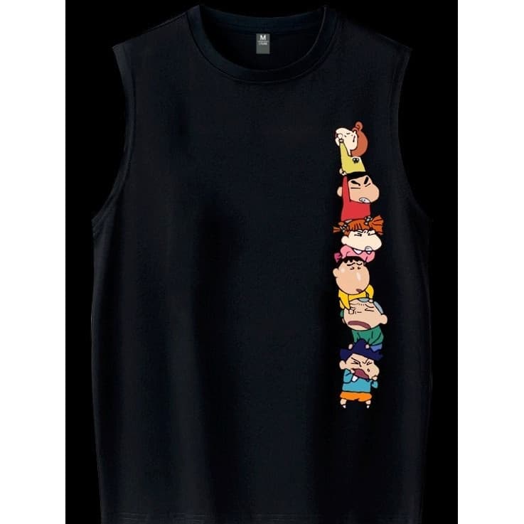 NEW เสื้อยืดแขนกุด ลายชินจังเกาะคอกัน OP-1144 รูปที่ 2