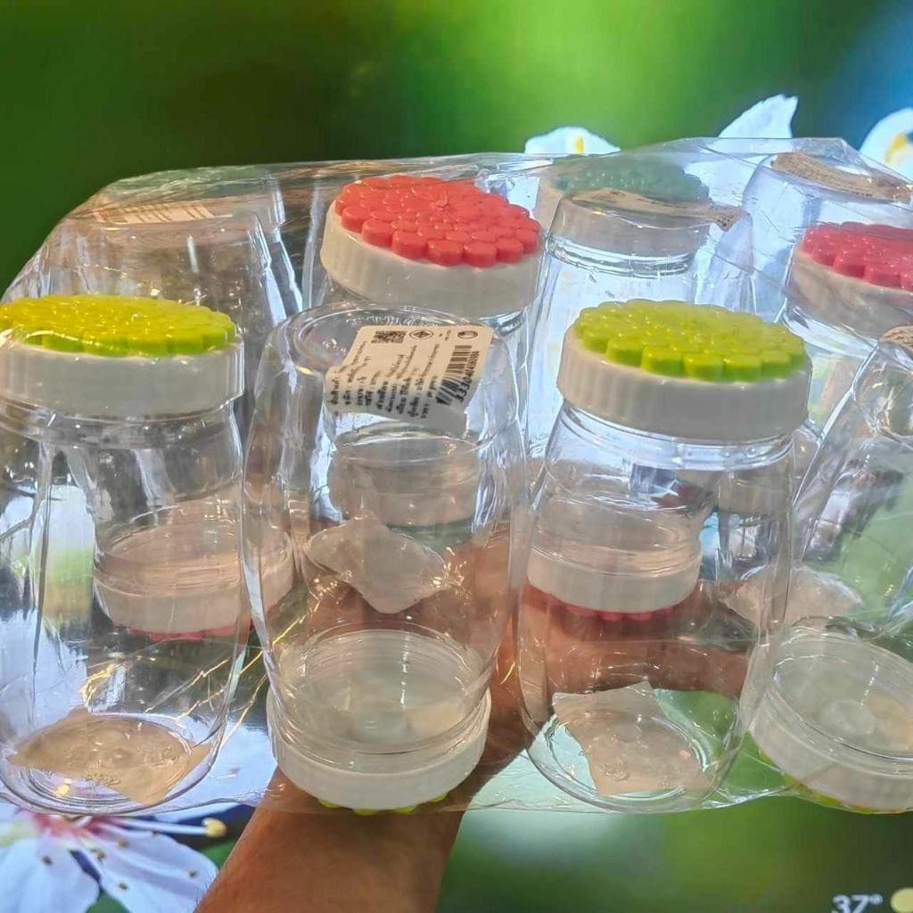กระปุกพลาสติก 320-430 ml กระปุกฝาเกลียว โหลพลาสติกใส สีสันสวยงาม น่ารัก รูปที่ 9