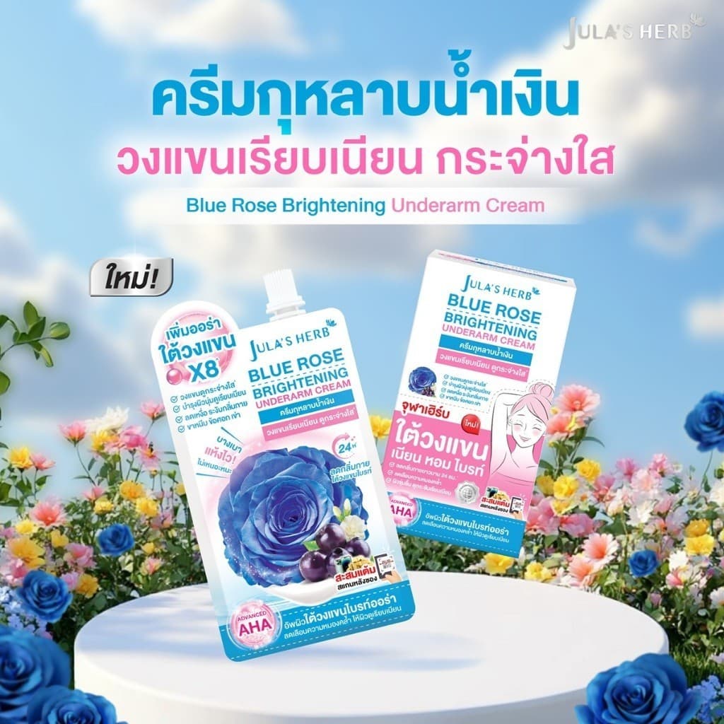 ครีมกุหลาบน้ำเงิน Jula's Herb จุฬาเฮิร์บ ผลิตภัณฑ์บำรุงใต้วงแขน ขนาด 10g. รูปที่ 2