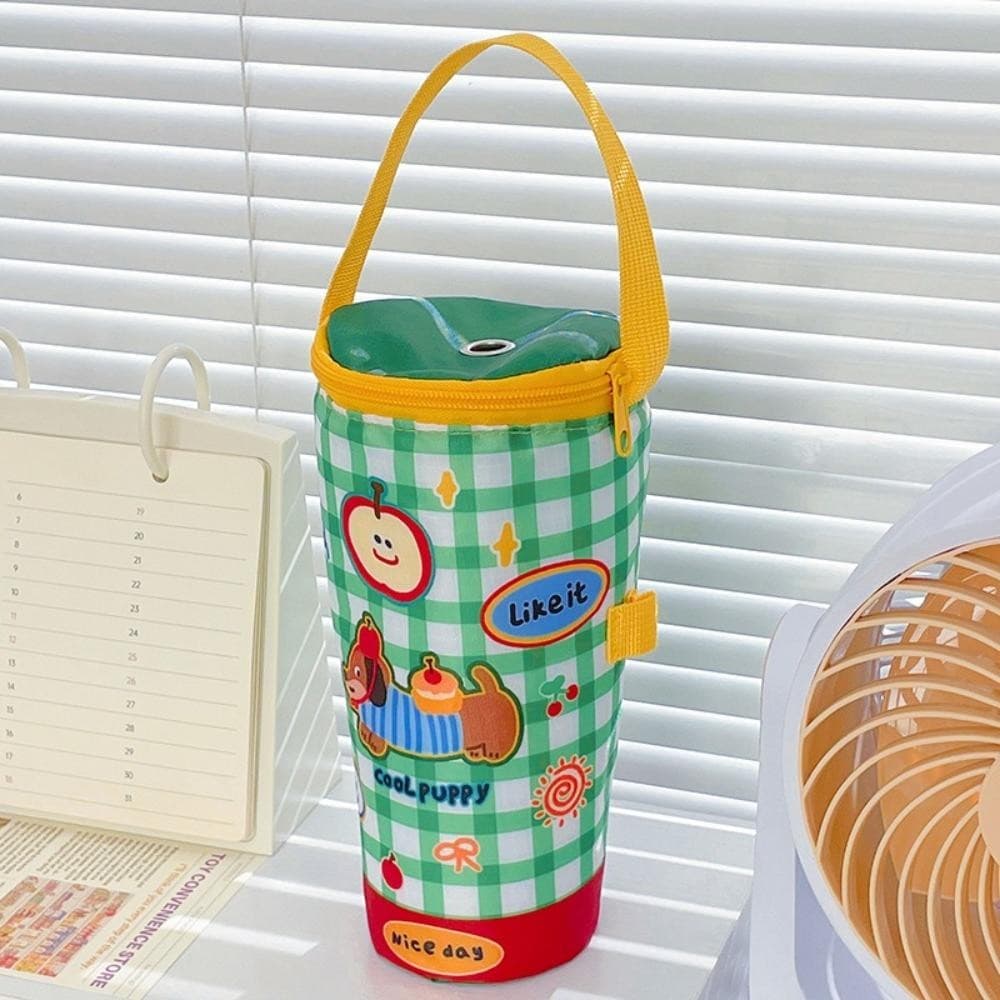 IFAYSHOW ถุงเก็บความร้อน, ผ้าเป็นมิตรกับสิ่งแวดล้อมนมชา Tote Bag, แบบพกพาพกพานํากลับมาใช้ใหม่เดินทางฉนวนถ้วยฝาครอบ Tumbler ถ้วยอุปกรณ์เสริม รูปที่ 7