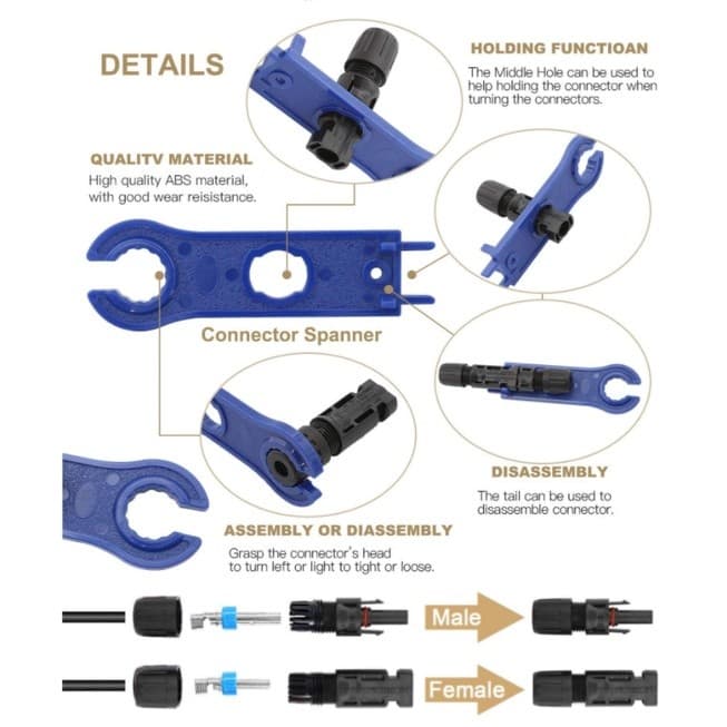 ชุดเครื่องมือ คีมเข้าหัว MC4 ไฟฟ้าโซลาร์เซลล์ MC4 Crimping Connector Terminal Crimping LY-2546 รูปที่ 3