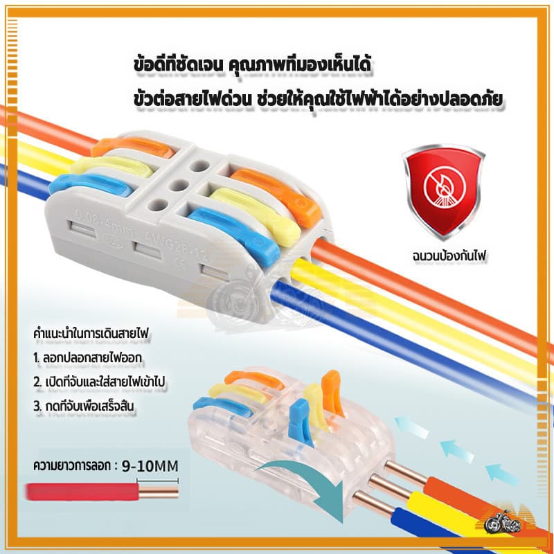ตัวต่อสายไฟ ตัวเชื่อมสายไฟแบบล็อค PCT-212-213-214-221-222-223 SPL-42-62 ข้อต่อสายไฟ ขั้วต่อสายไฟ เต๋าต่อสาย แผงต่อสายไฟ รูปที่ 4