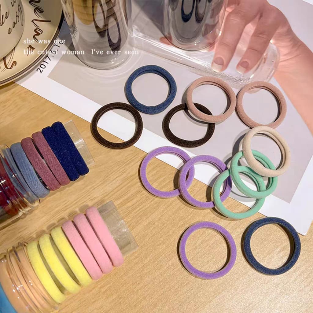 Cilset ยางมัดผมผ้ากำมะหยี่ ฟีลเกาหลี 20ชิ้นต่อ1กล่อง 9บาท ถูกมาก /TM-1 รูปที่ 3