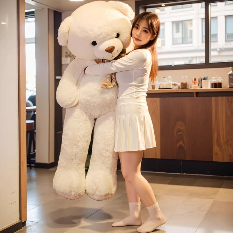 ตุ๊กตาหมี ตุ๊กตา ตุ๊กตายักษ์ 90/120/140/160CM ใยสังเคราะห์ PP ตุ๊กตาตัวใหญ่เท่าคน รูปที่ 8