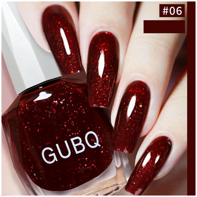 GUBQ น้ำยาทาเล็บ 45 สี ฤดูร้อน ใหม่ ไม่ต้องอบ สีมัน แฟลช แฟลช บลู เอนแชนเทรส ดาว ลูกศิษย์ สีม่วง คริสตัล ดูดทราย รูปที่ 1