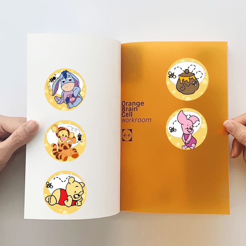 Pooh Bear Sticker สติ๊กเกอร์การ์ตูน น่ารัก สติ๊กเกอร์สุดน่ารัก diy Handbook Sealing Sticker รูปที่ 4